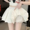 2BF24813-E5D8-4C35-A204-B30BAA2AEE7A High Waist Lantern Puff Skort Skirt SK11