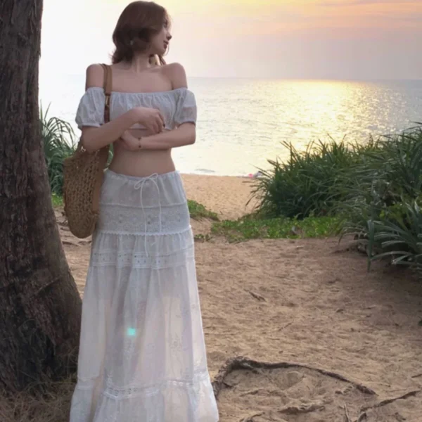 3A5F138C-AE82-4C8F-B624-A1882A64A2ED.webp White Off Shoulder Crop Top Long Skirt Three Pieces Set