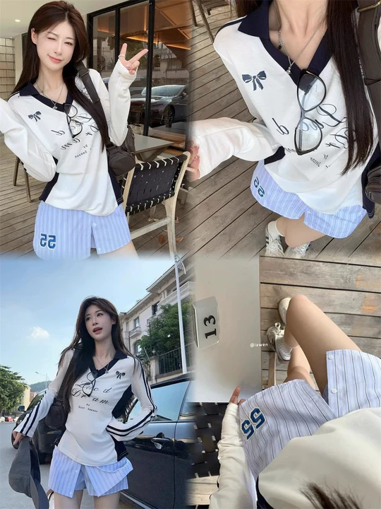 6FF7813A-F454-408B-BAD2-15A50CBFC8CA_540x.webp Blue Stripe Mini Skirt