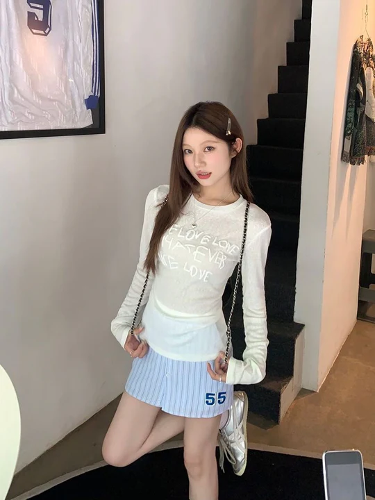 C76B4074-9DCC-43FD-89D3-B53086727E08_540x.webp Blue Stripe Mini Skirt