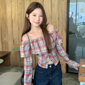 Off-Shoulder-Grid-Long-Sleeve-Top2.webp Off Shoulder Grid Long Sleeve Top